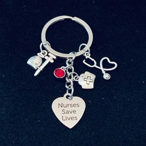 “Nurses Save Lives” Nurse themed keychain
